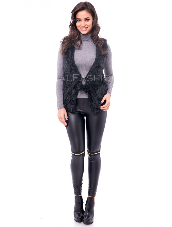 Vesta de blana neagra dama b2429